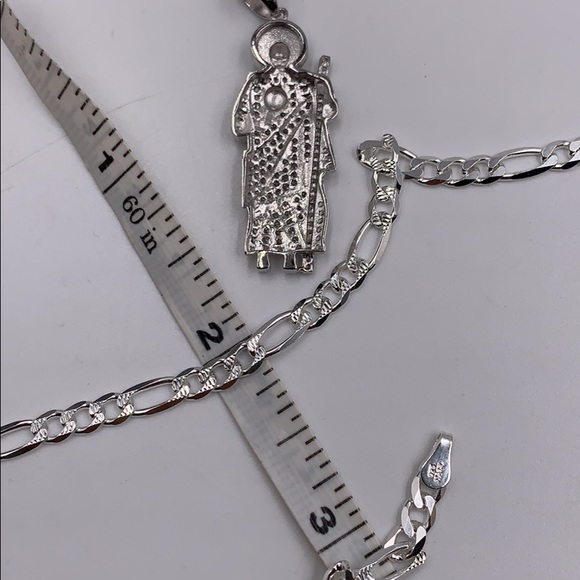 Saint Jude Thaddeus and chain silver 925 - Picture 7 of 8